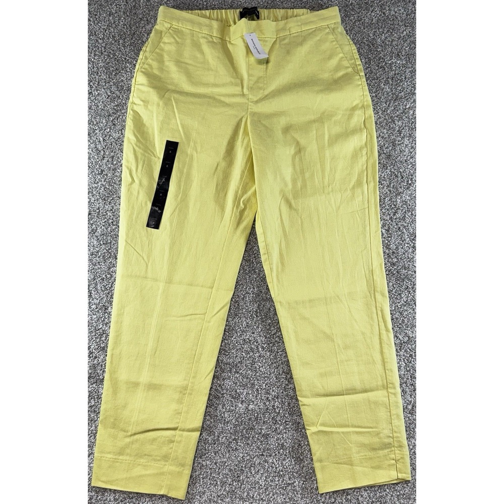 Banana Republic Hayden Pant Womens 8 Yellow Ankle Pull On Elastic Waist NEW!